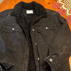 Old Navy Men's Charcoal Sherpa Jacket